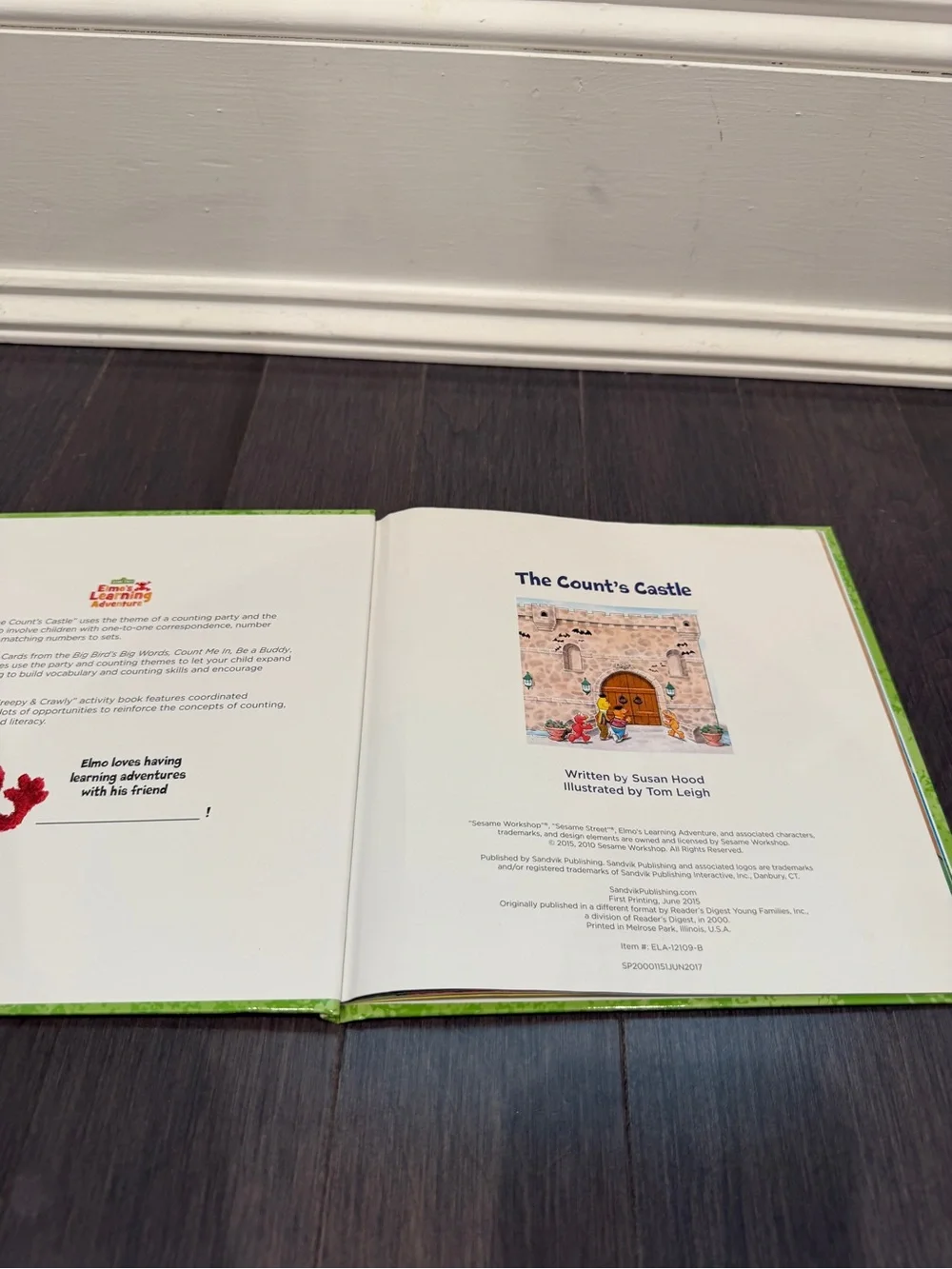 NWOT Sesame Street Elmo's Learning Adventure The Count's Castle Hardcover Book